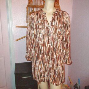 Cocomo Womens Size 2X Blouse Top Jersey Knit Slinky Popover Tunic Fairy Grunge